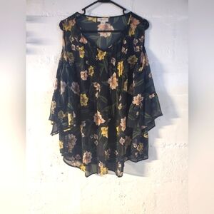 Sheer floral top
